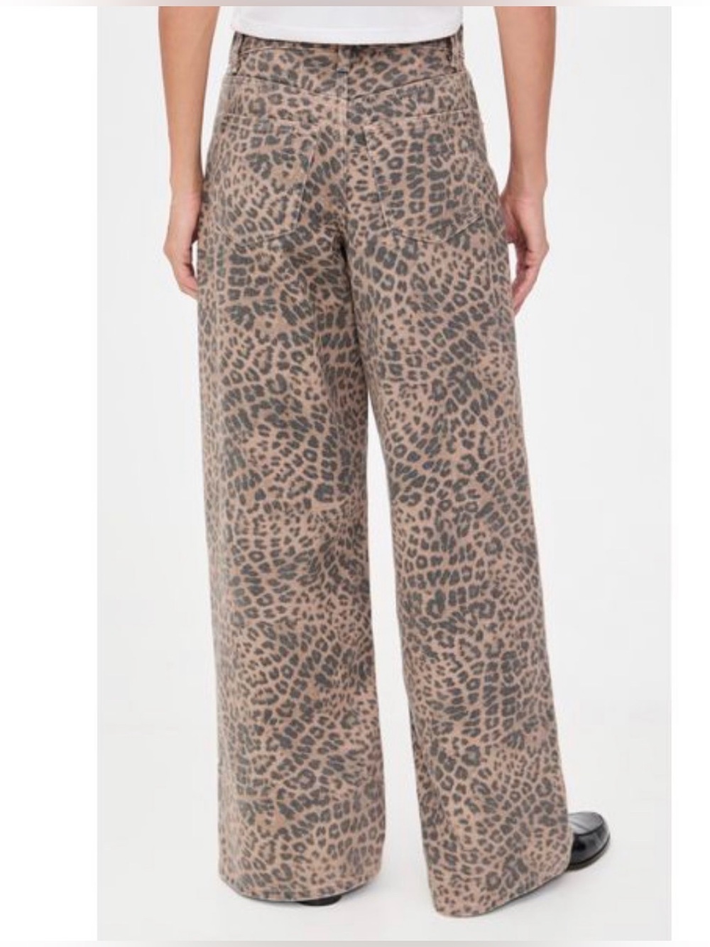 Z Supply Marli Denim Leopard Pants in Natural. Size 26 - Picture 5 of 15